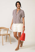 Gingham Raglan Blouse