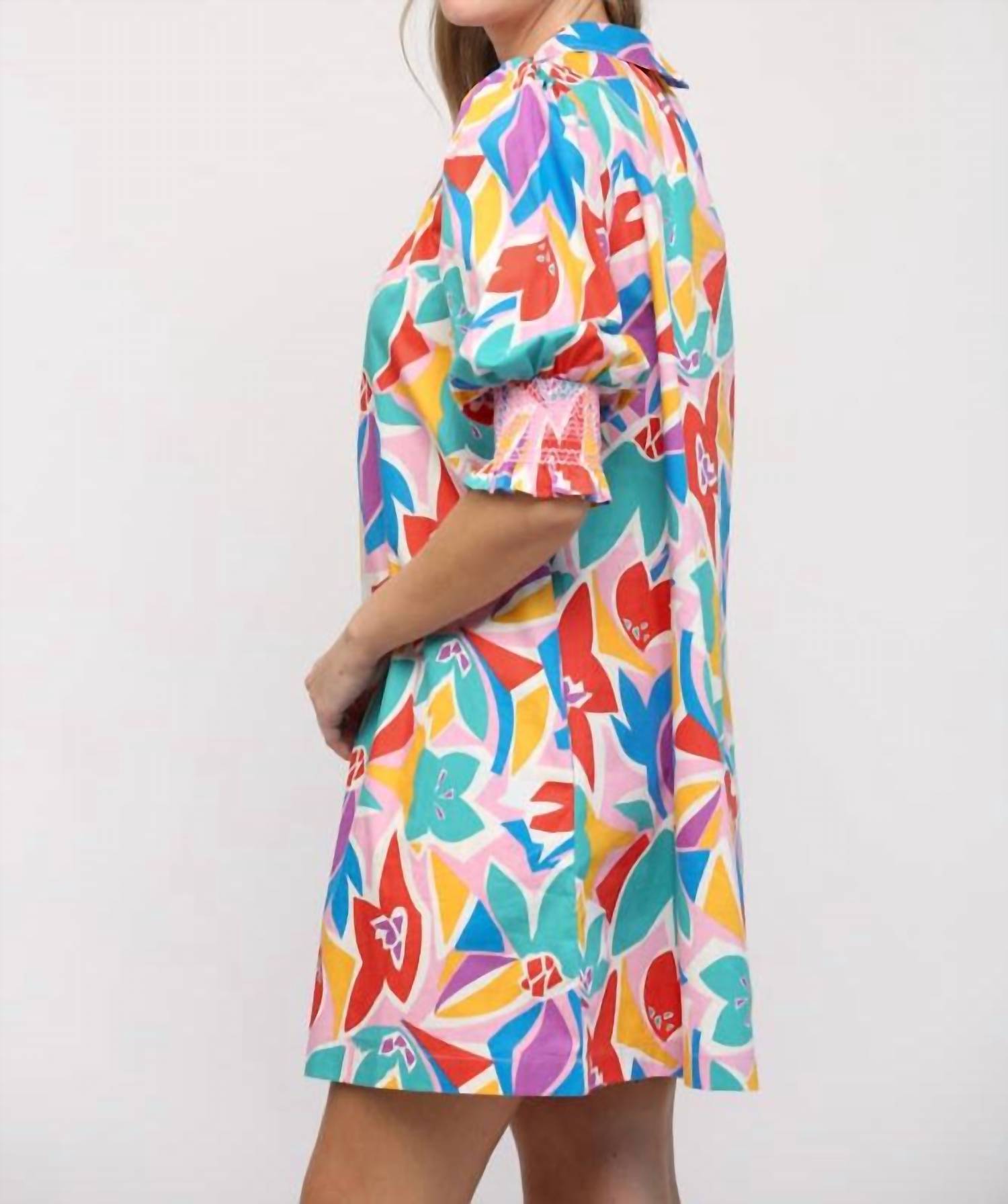 Fate - Torrance Abstract Floral Dress