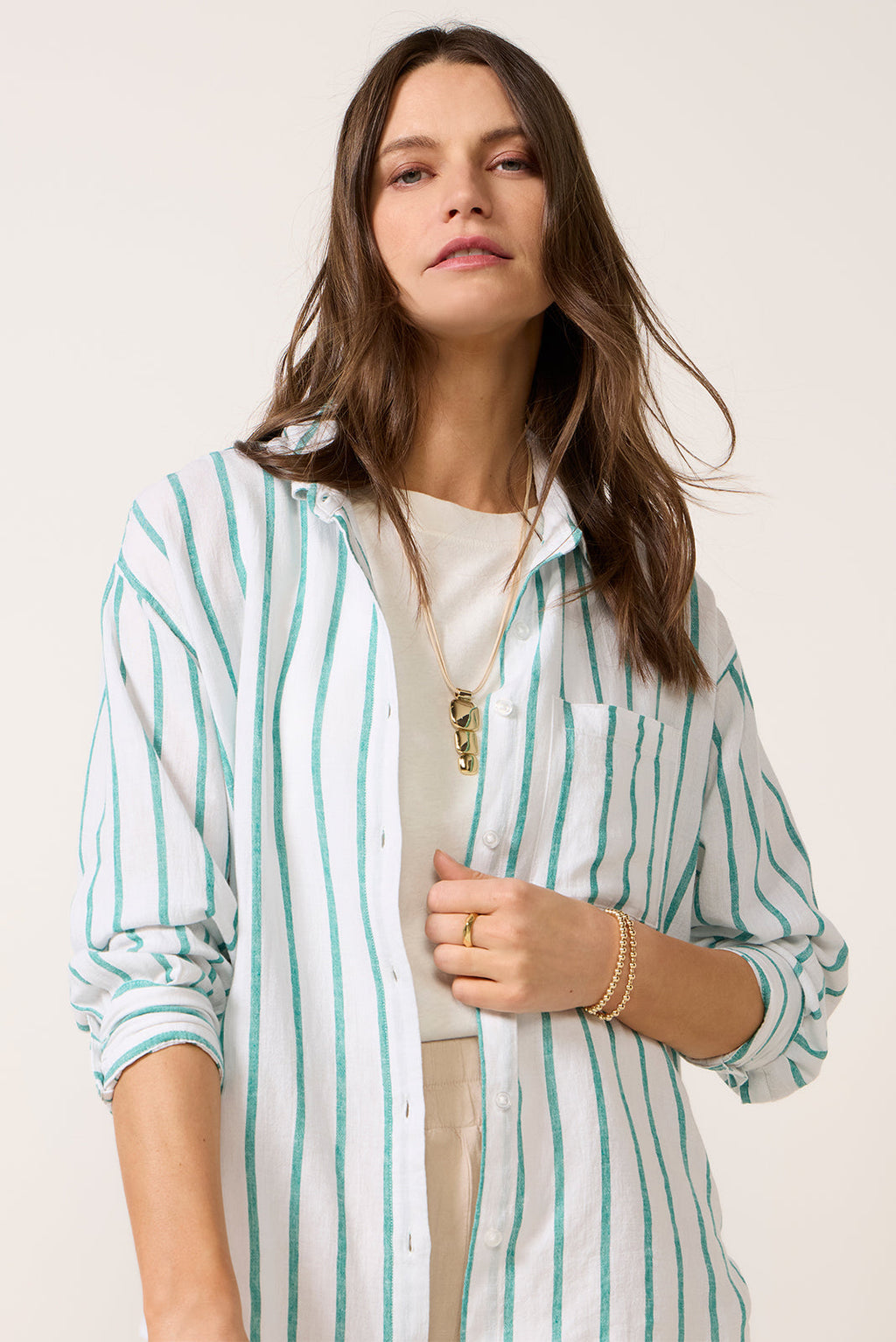 The Perfect Striped Button Up