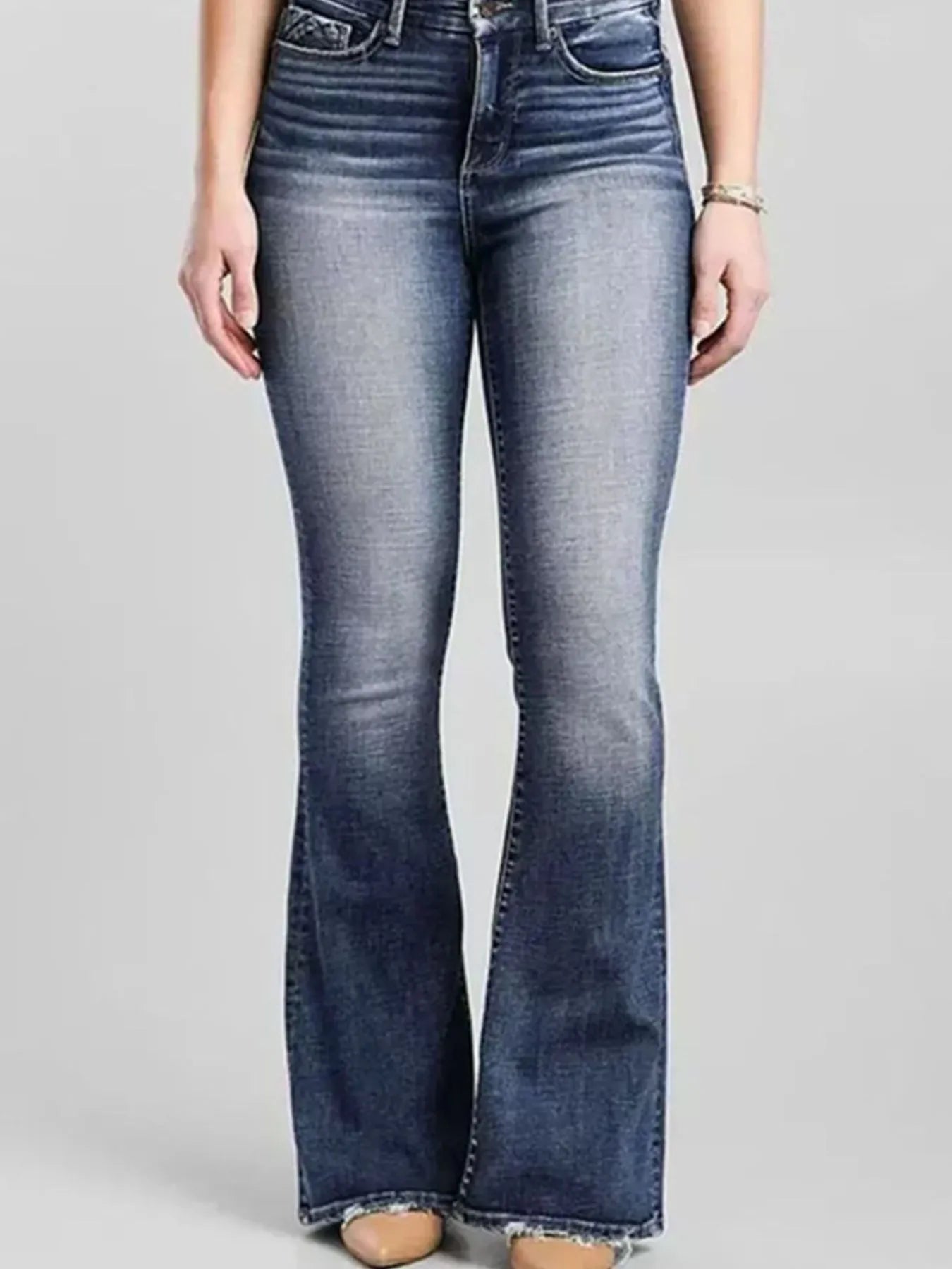 High-Rise Flare Gradient Wash Jeans