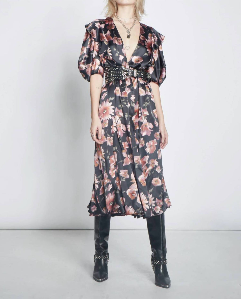 The Kooples - Floral Puff-sleeve Dress