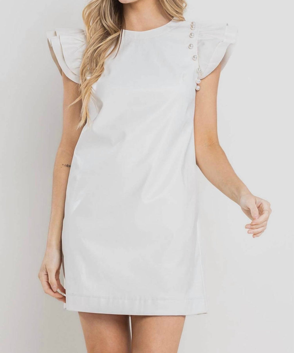 Ces Femme - Soft Faux Leather Mini Dress