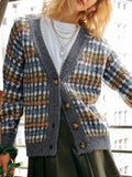 V-Neck Button Down Knit Cardigan