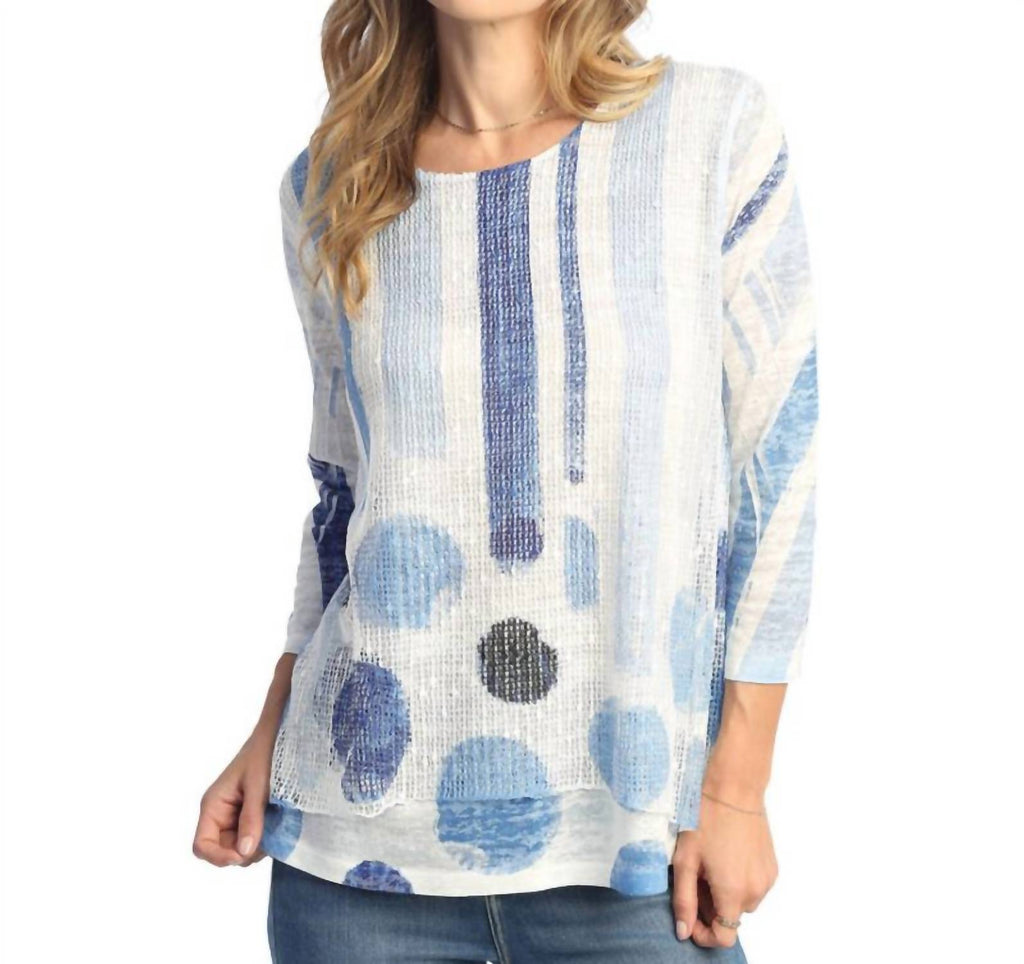 Jess & Jane - Sandra Fine Knit Contrast Seam Top