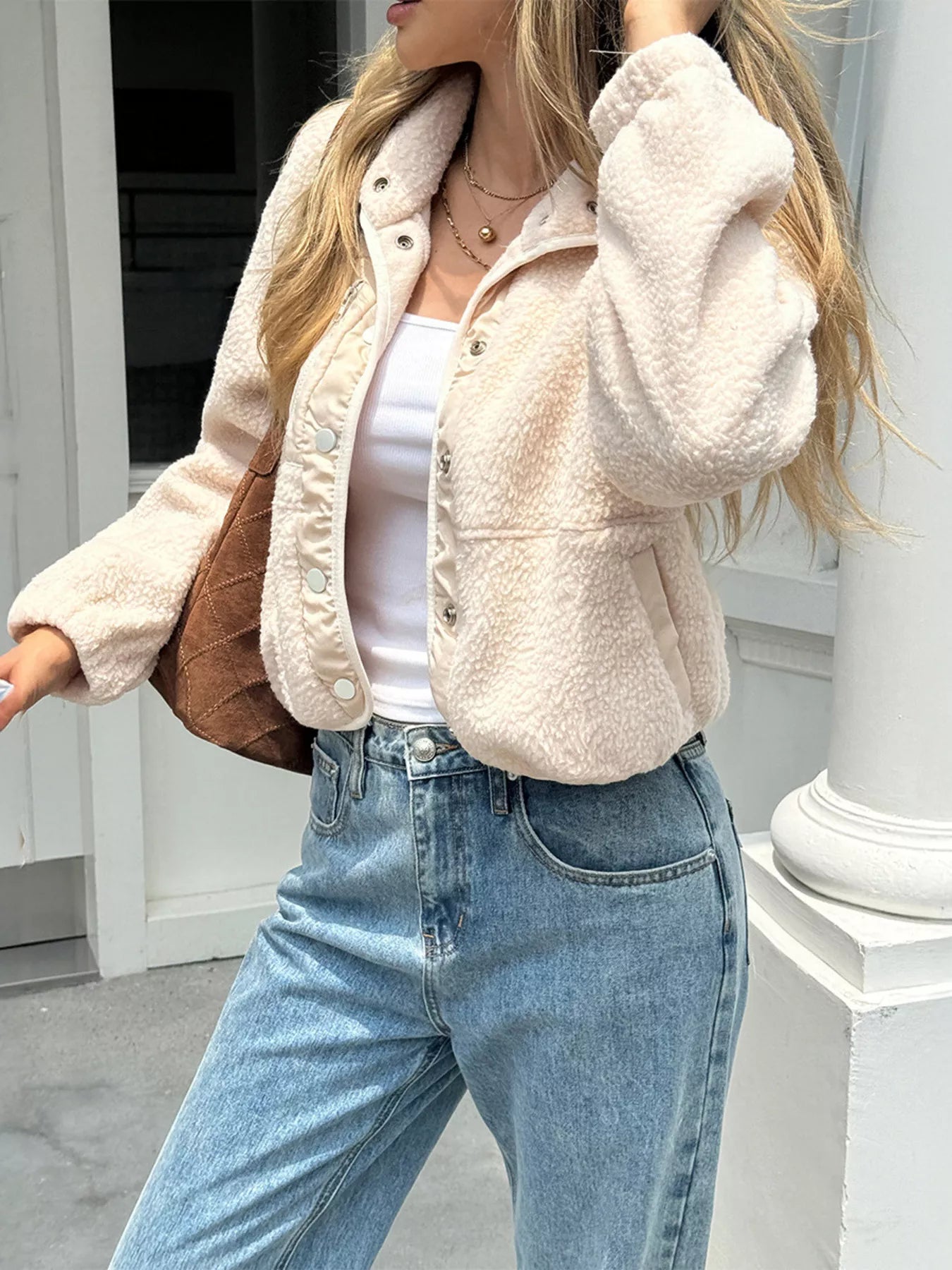 Snap Down Raglan Sleeve Jacket