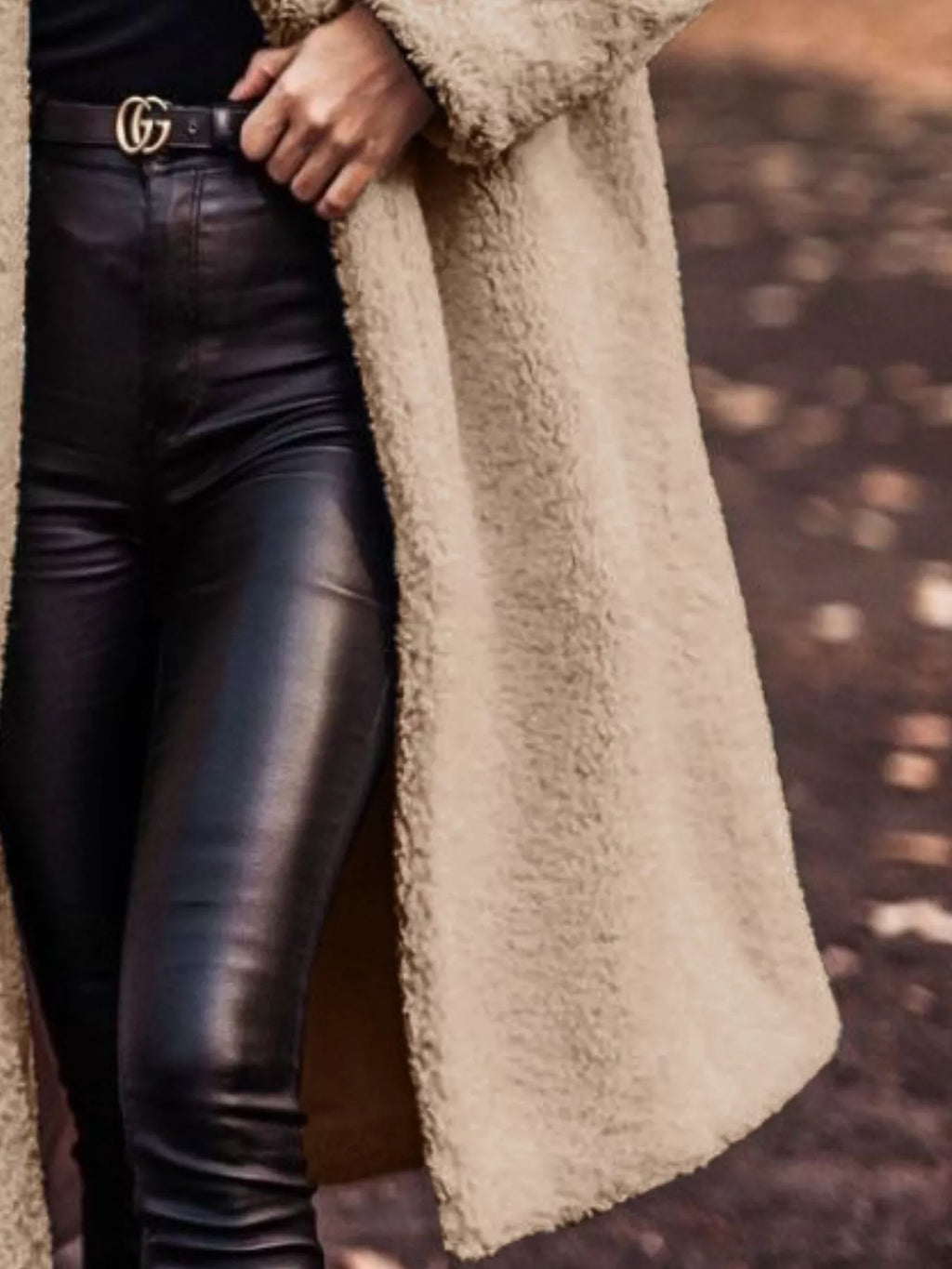 Teddy Bear Hooded Longline Outerwear