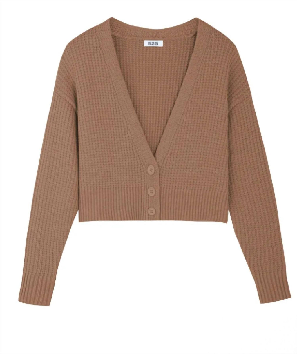 525 America - Jenny Cropped Button Front Cardigan