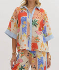 Entro - Valentina Button Front Top Top
