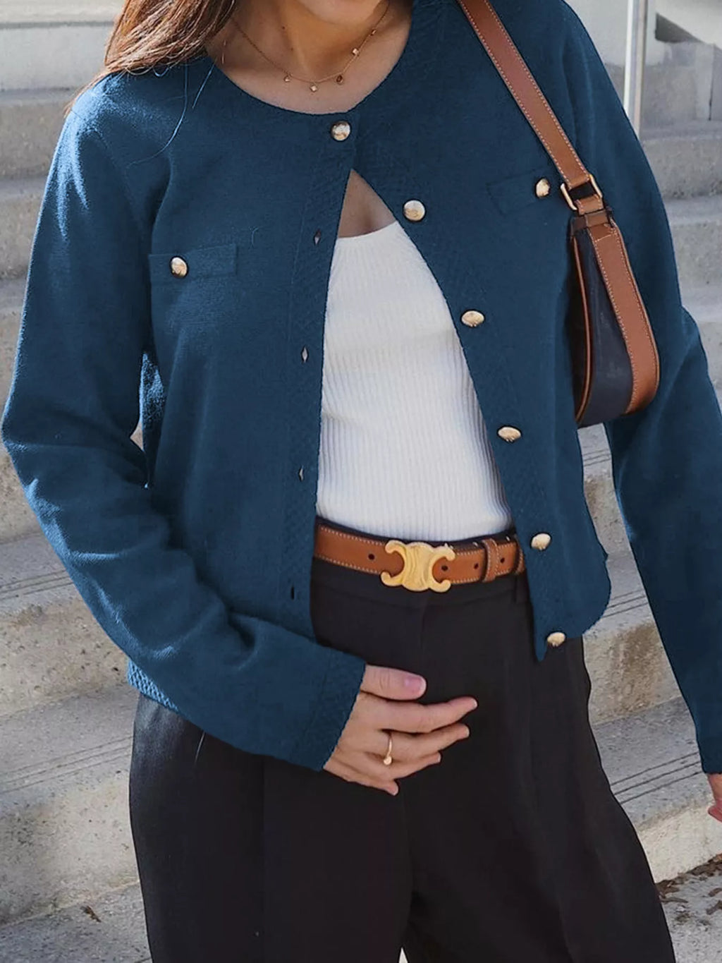 Button-Down Knit Cardigan
