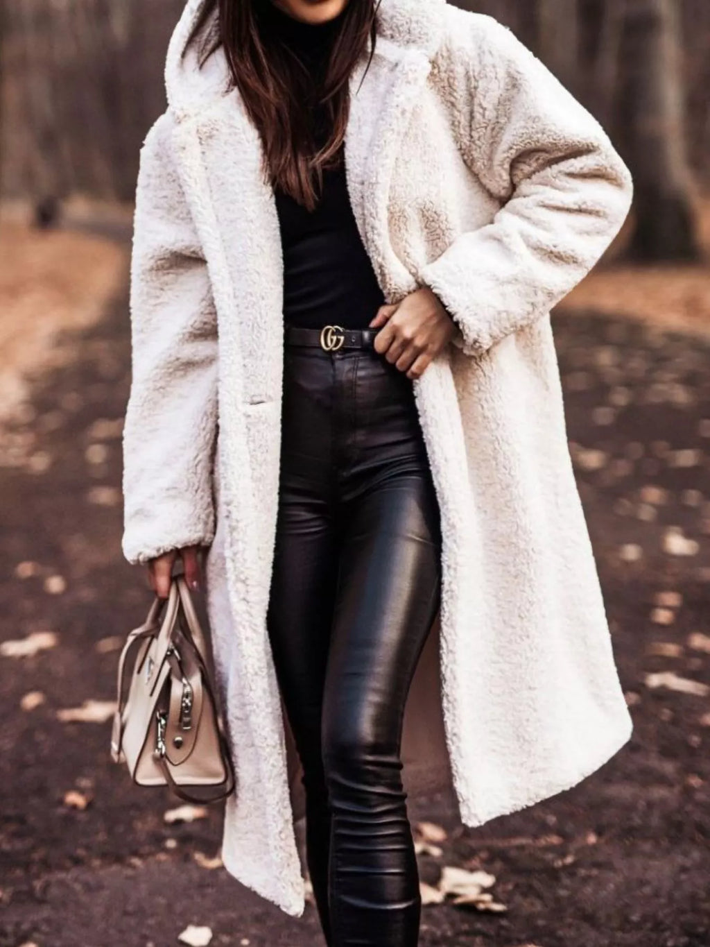 Teddy Bear Hooded Longline Outerwear