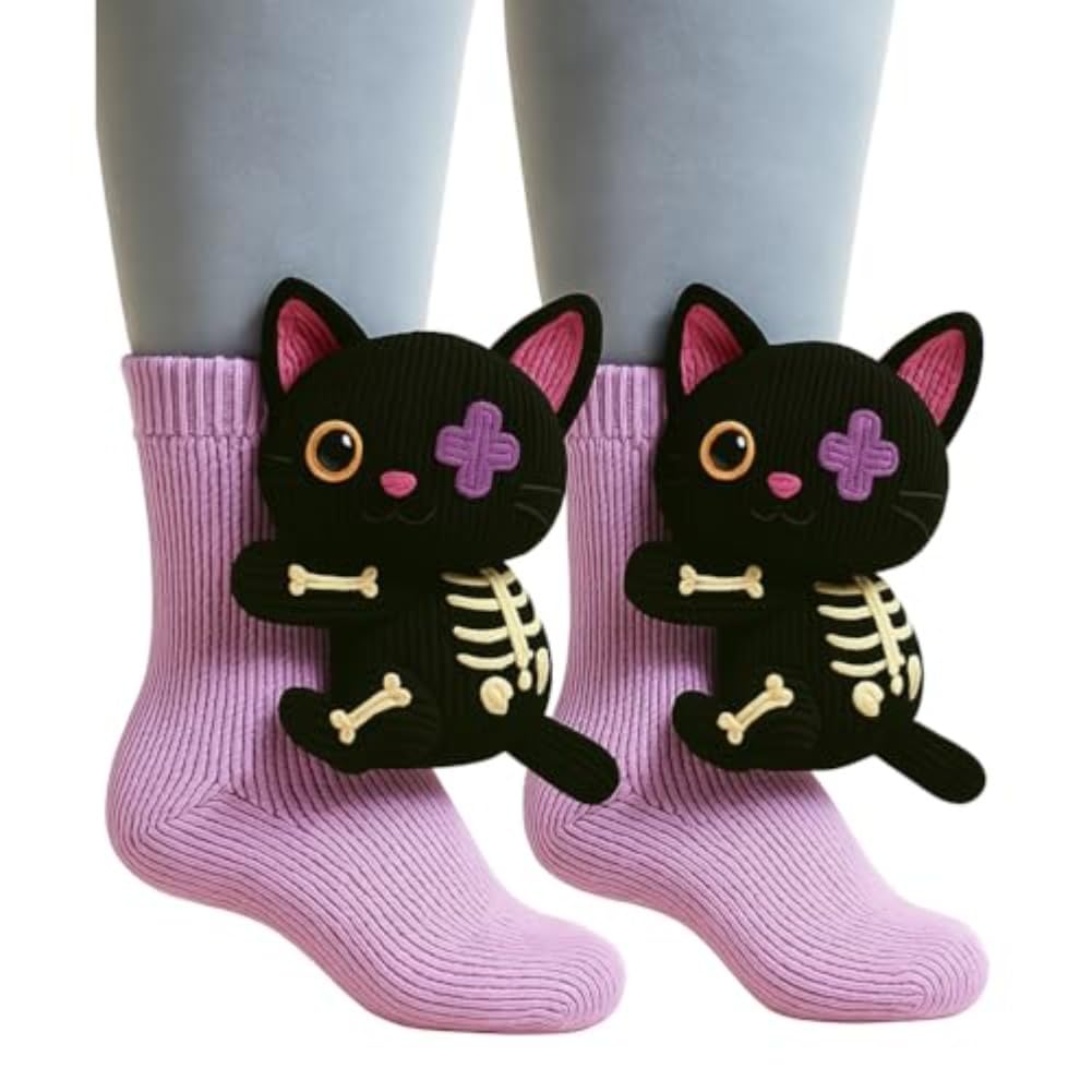 Cute Animal Socks for Women - Plush Long Stocking Socks with 3D Designs