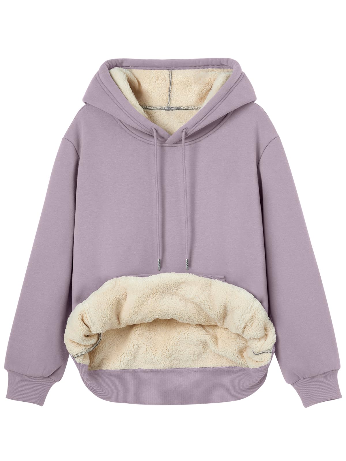 Women's Winter Fleece Sherpa Lined Hoodie - Warm Pullover Sweatshirt