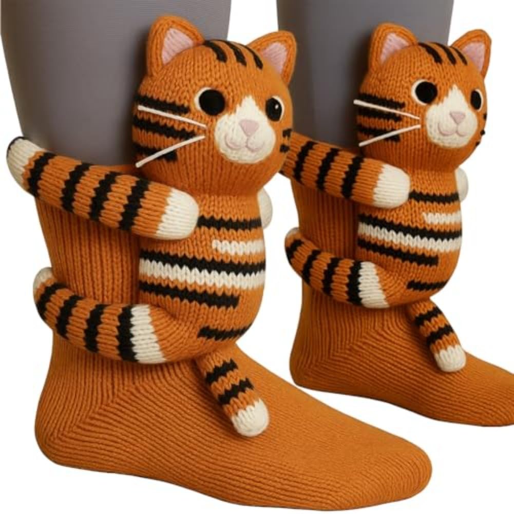 Cute Animal Socks for Women - Plush Long Stocking Socks with 3D Designs