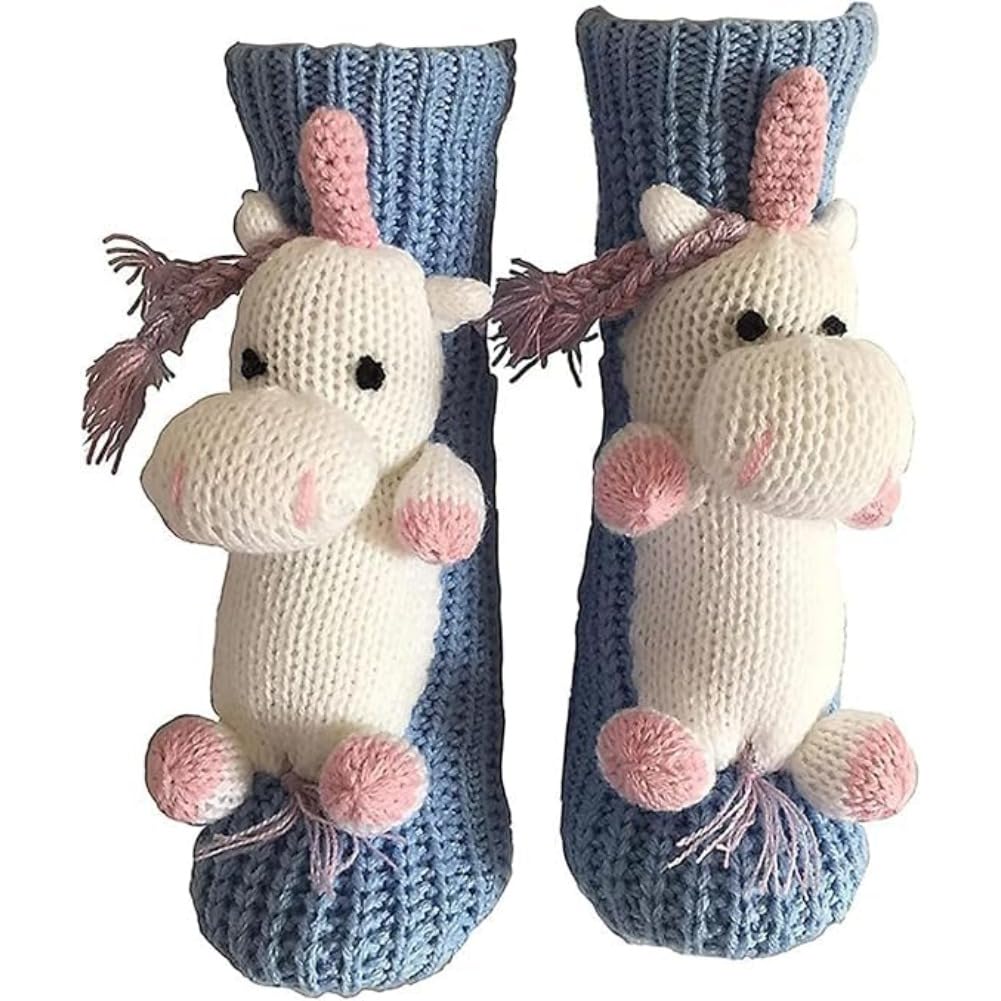 Cute Animal Socks for Women - Plush Long Stocking Socks with 3D Designs