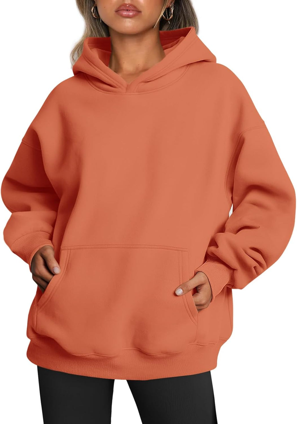 Oversized Fleece Hoodie - Thick Pullover Sweatshirt for Fall & Winter