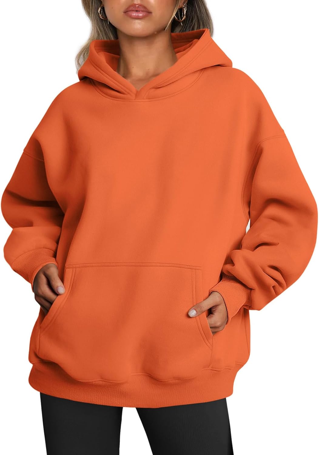 Oversized Fleece Hoodie - Thick Pullover Sweatshirt for Fall & Winter