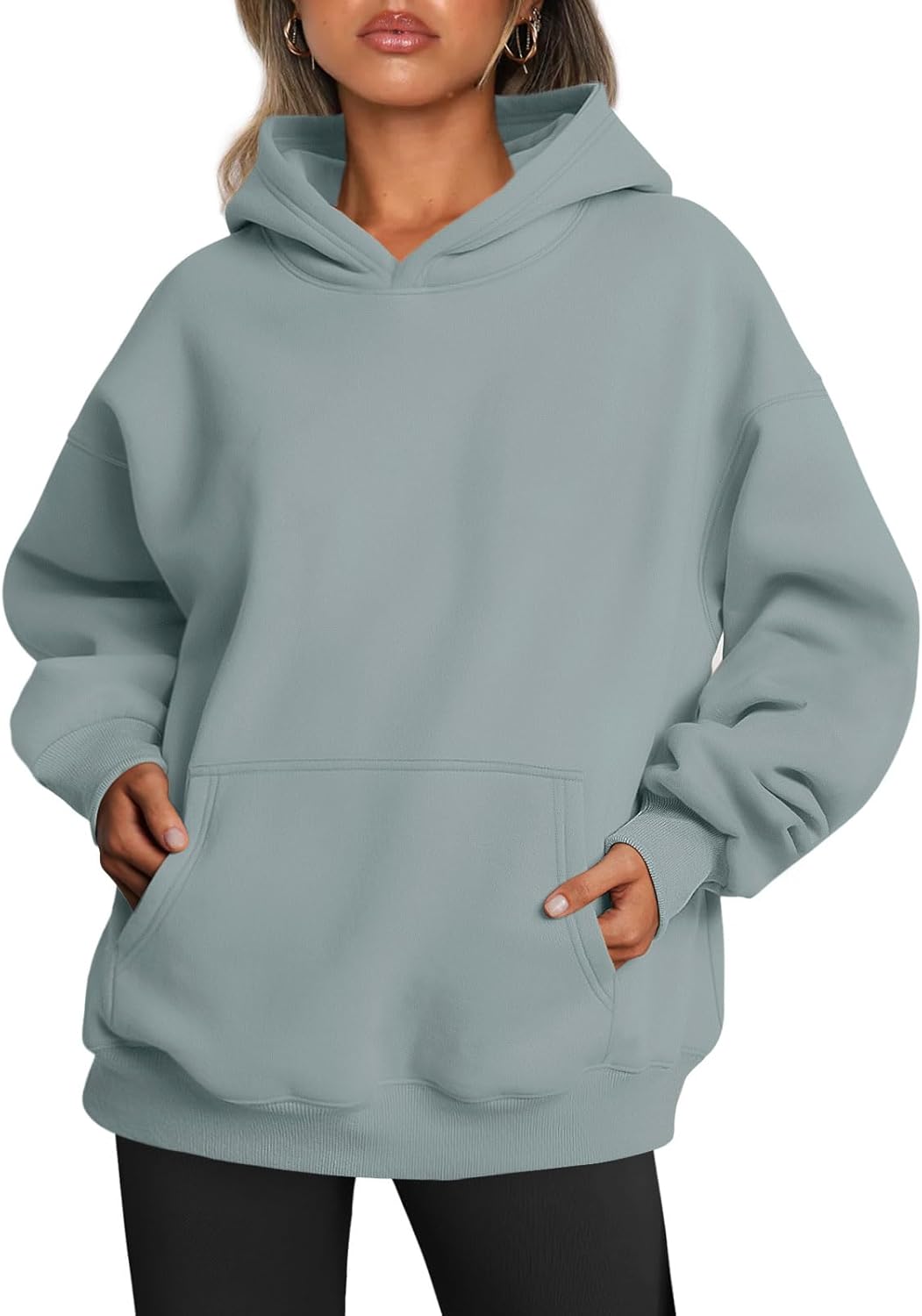 Oversized Fleece Hoodie - Thick Pullover Sweatshirt for Fall & Winter
