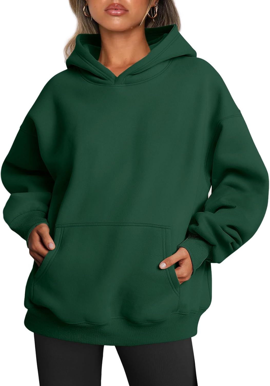 Oversized Fleece Hoodie - Thick Pullover Sweatshirt for Fall & Winter