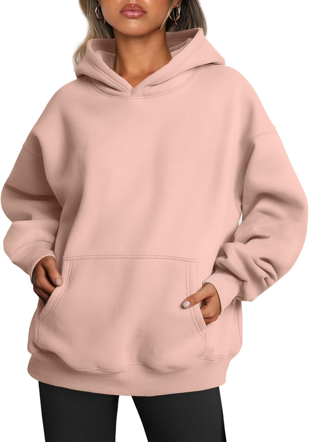 Oversized Fleece Hoodie - Thick Pullover Sweatshirt for Fall & Winter