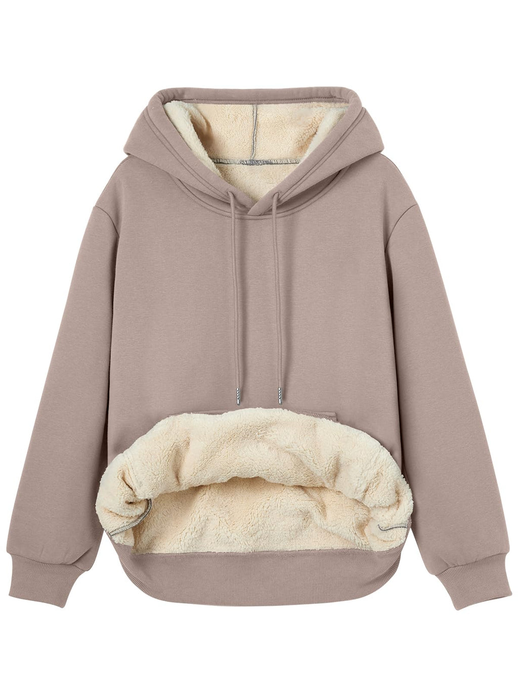 Women's Winter Fleece Sherpa Lined Hoodie - Warm Pullover Sweatshirt