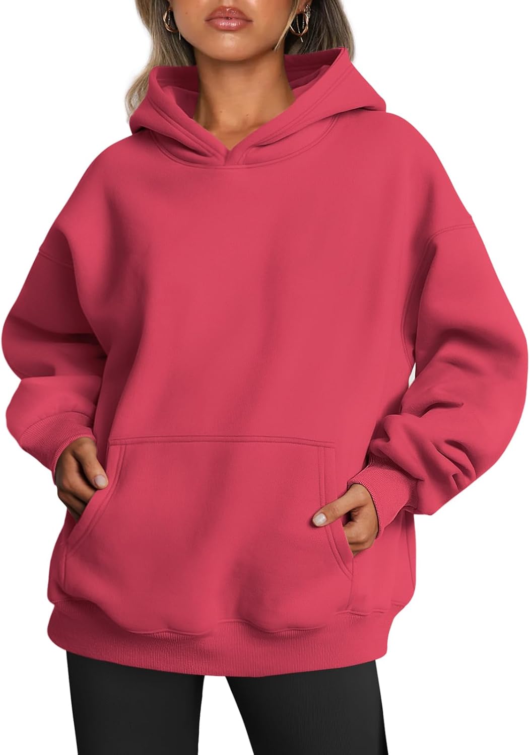 Oversized Fleece Hoodie - Thick Pullover Sweatshirt for Fall & Winter