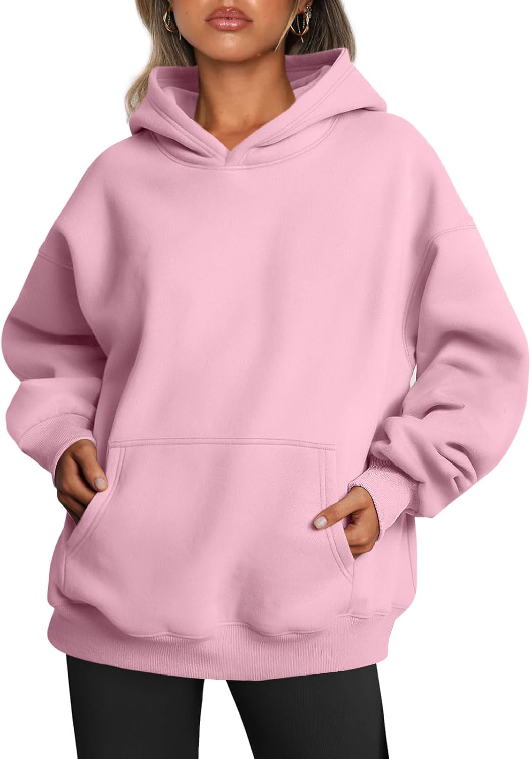 Oversized Fleece Hoodie - Thick Pullover Sweatshirt for Fall & Winter