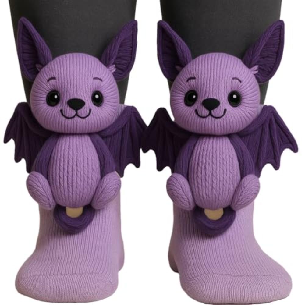 Cute Animal Socks for Women - Plush Long Stocking Socks with 3D Designs