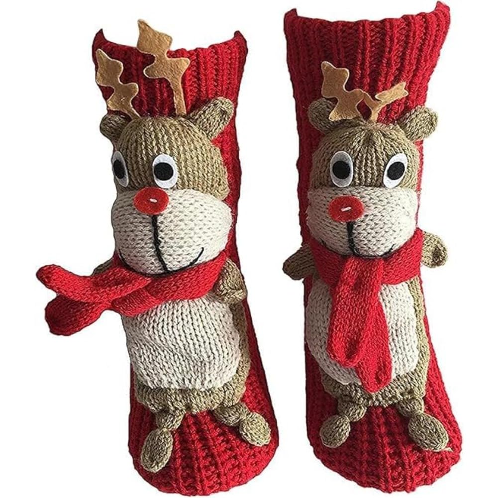 Cute Animal Socks for Women - Plush Long Stocking Socks with 3D Designs