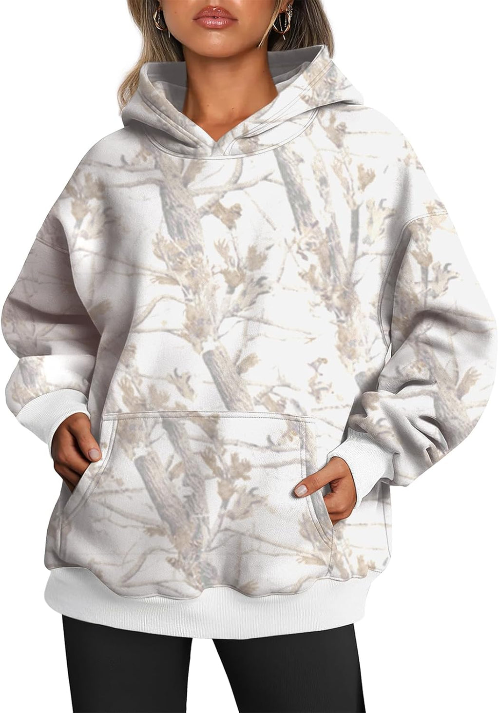 Oversized Fleece Hoodie - Thick Pullover Sweatshirt for Fall & Winter