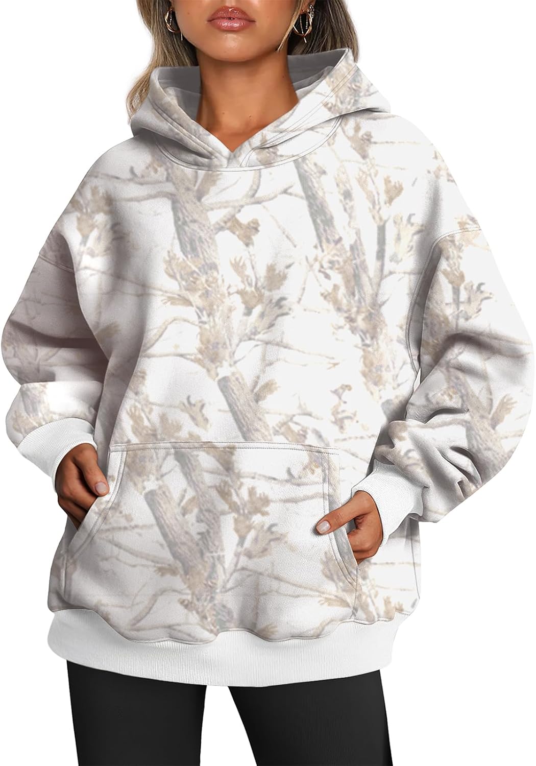 Oversized Fleece Hoodie - Thick Pullover Sweatshirt for Fall & Winter