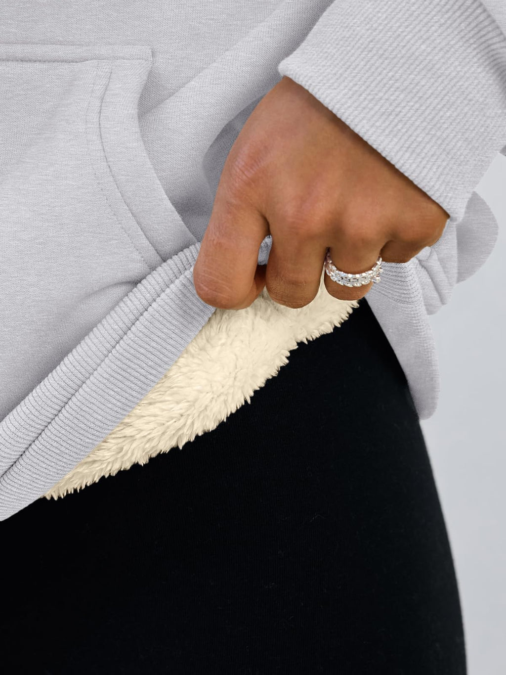 Women's Winter Fleece Sherpa Lined Hoodie - Warm Pullover Sweatshirt