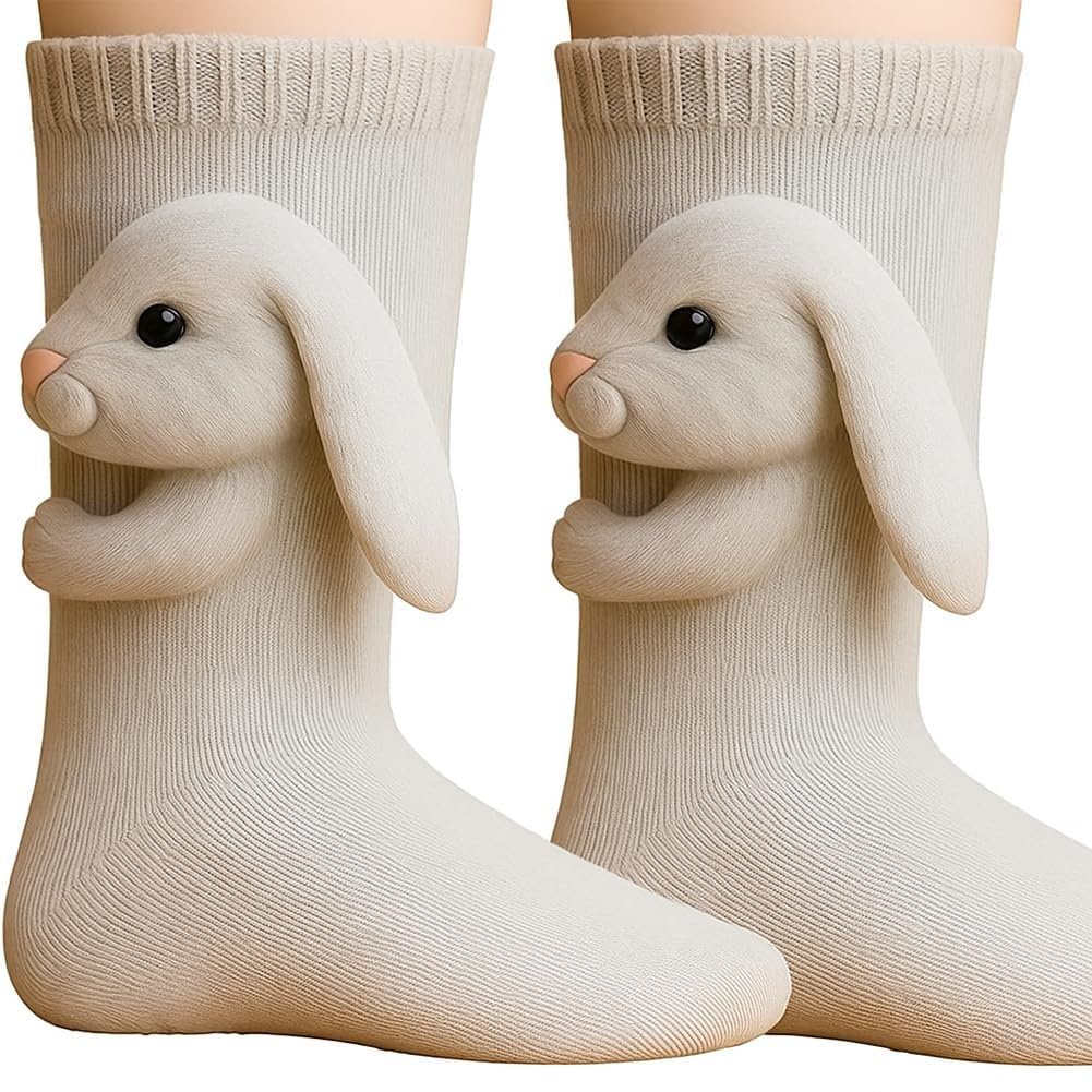 Cute Animal Socks for Women - Plush Long Stocking Socks with 3D Designs