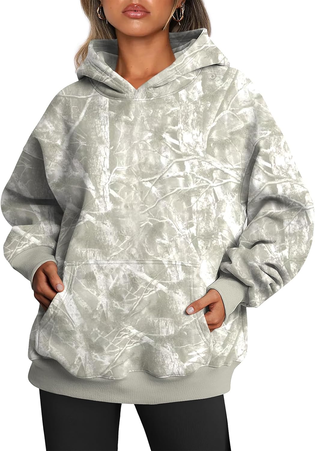 Oversized Fleece Hoodie - Thick Pullover Sweatshirt for Fall & Winter
