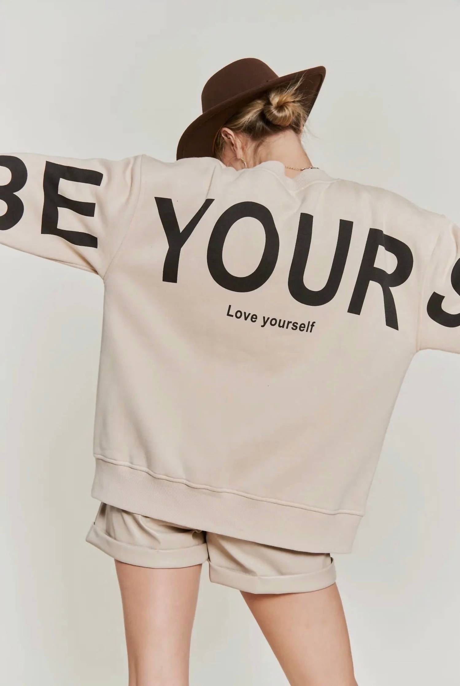 Jade By Jane - Be Yourself Love Yourself Oversized Sweatshirt