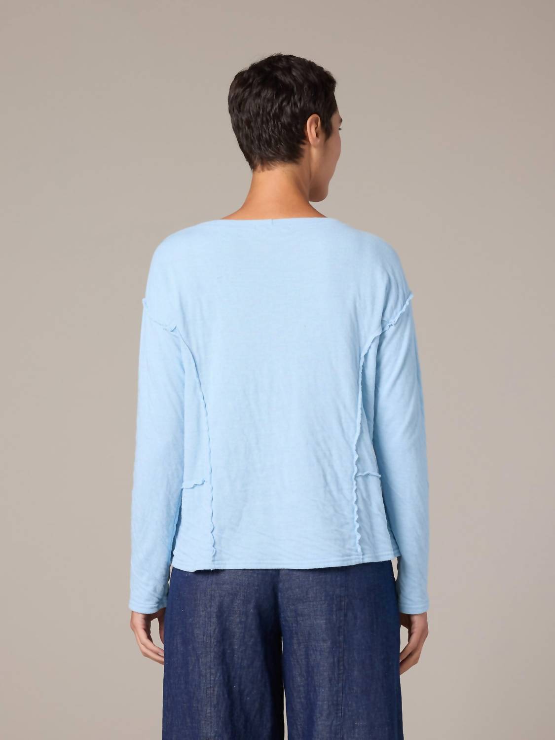 Cut Loose - Long Sleeve Raw Edge Top