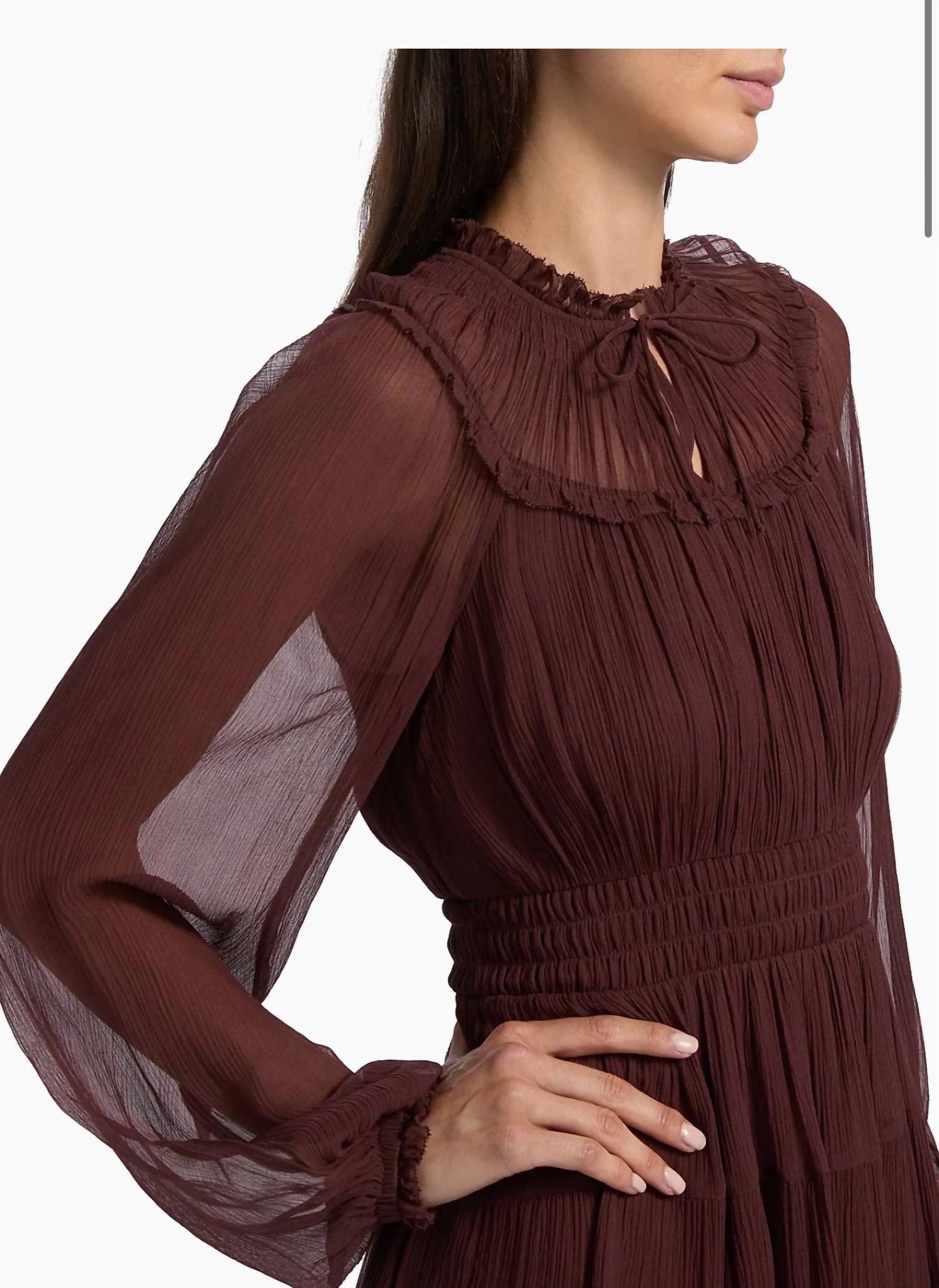 Ulla Johnson - Ava Silk Long Sleeve Mini Dress