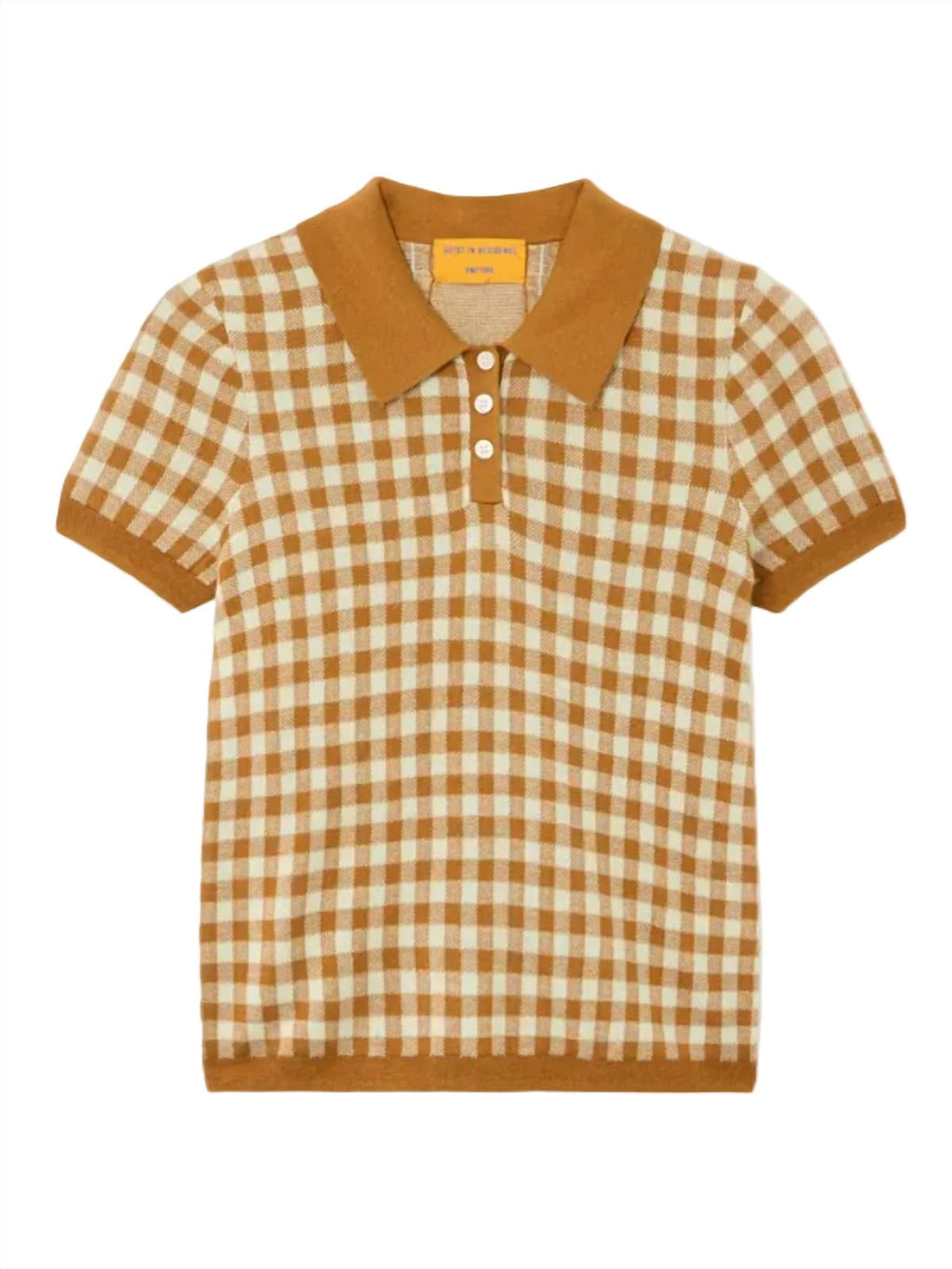 Guest In Residence - Gingham Shrunken Polo Top