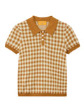 Guest In Residence - Gingham Shrunken Polo Top