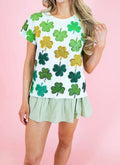 Queen Of Sparkles - Rhinestone Shamrock Tee