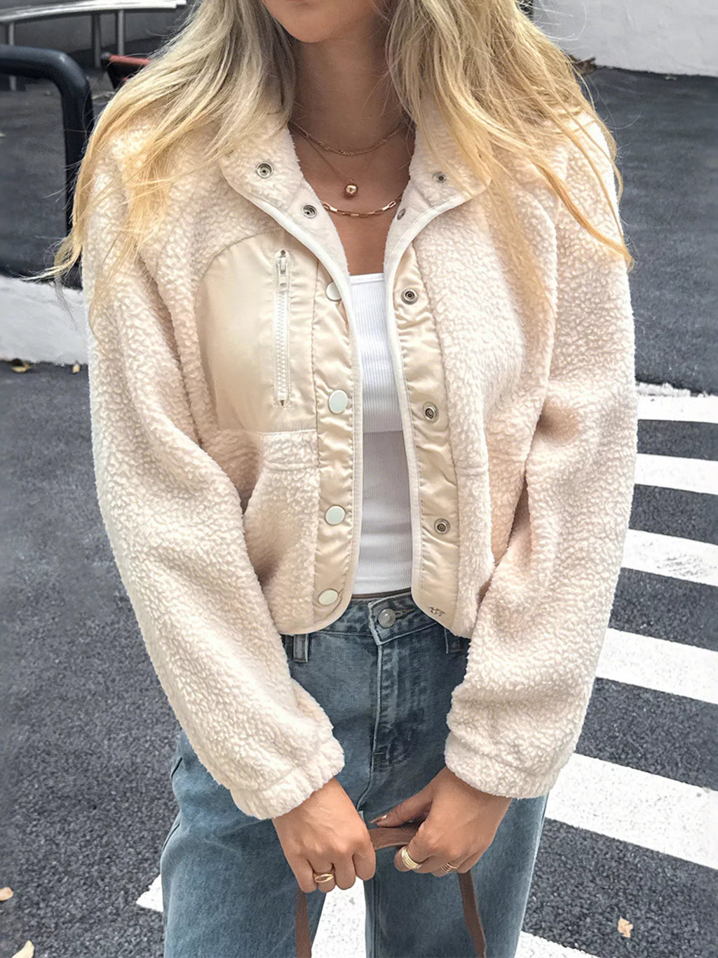 Snap Down Raglan Sleeve Jacket