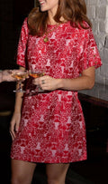 Emily Mccarthy - Emily McCarthy Royal Shift Dress-Cheeky Cheetah