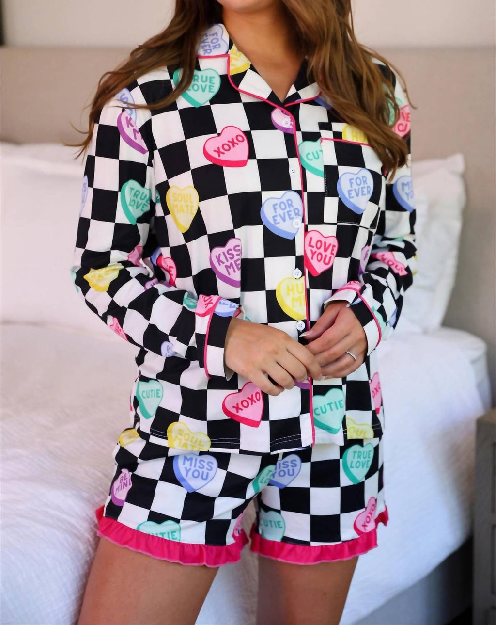 Jess Lea - Conversation Ruffle Pajama Set