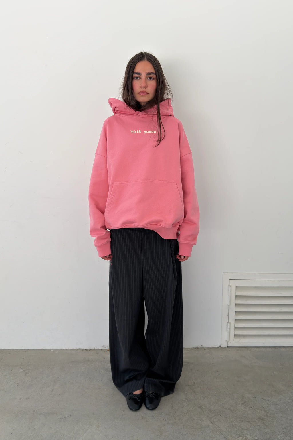 POW LOWERCASE HOODIE PINK