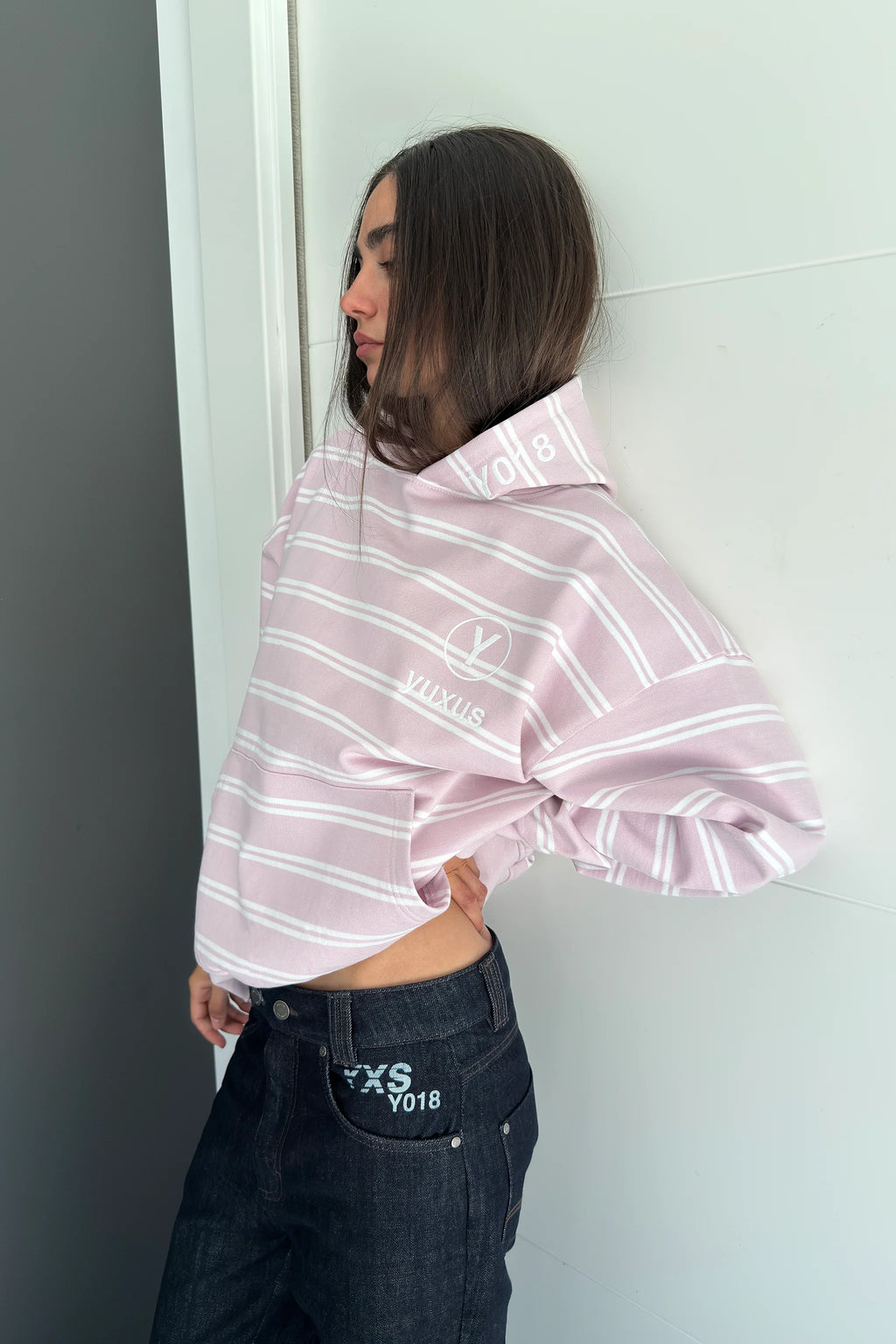 SKIN LOWERCASE HOODIE PINK