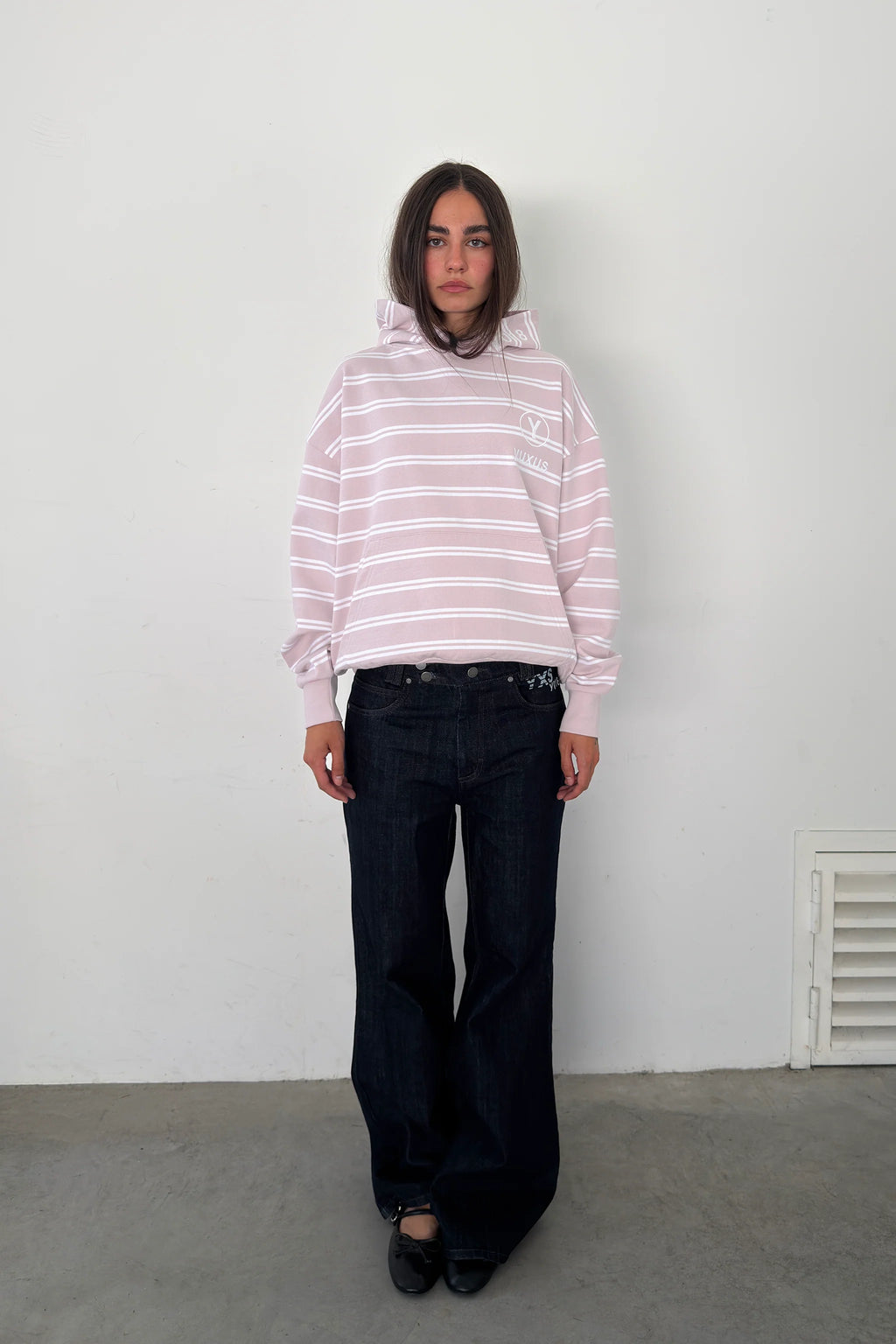 SKIN LOWERCASE HOODIE PINK