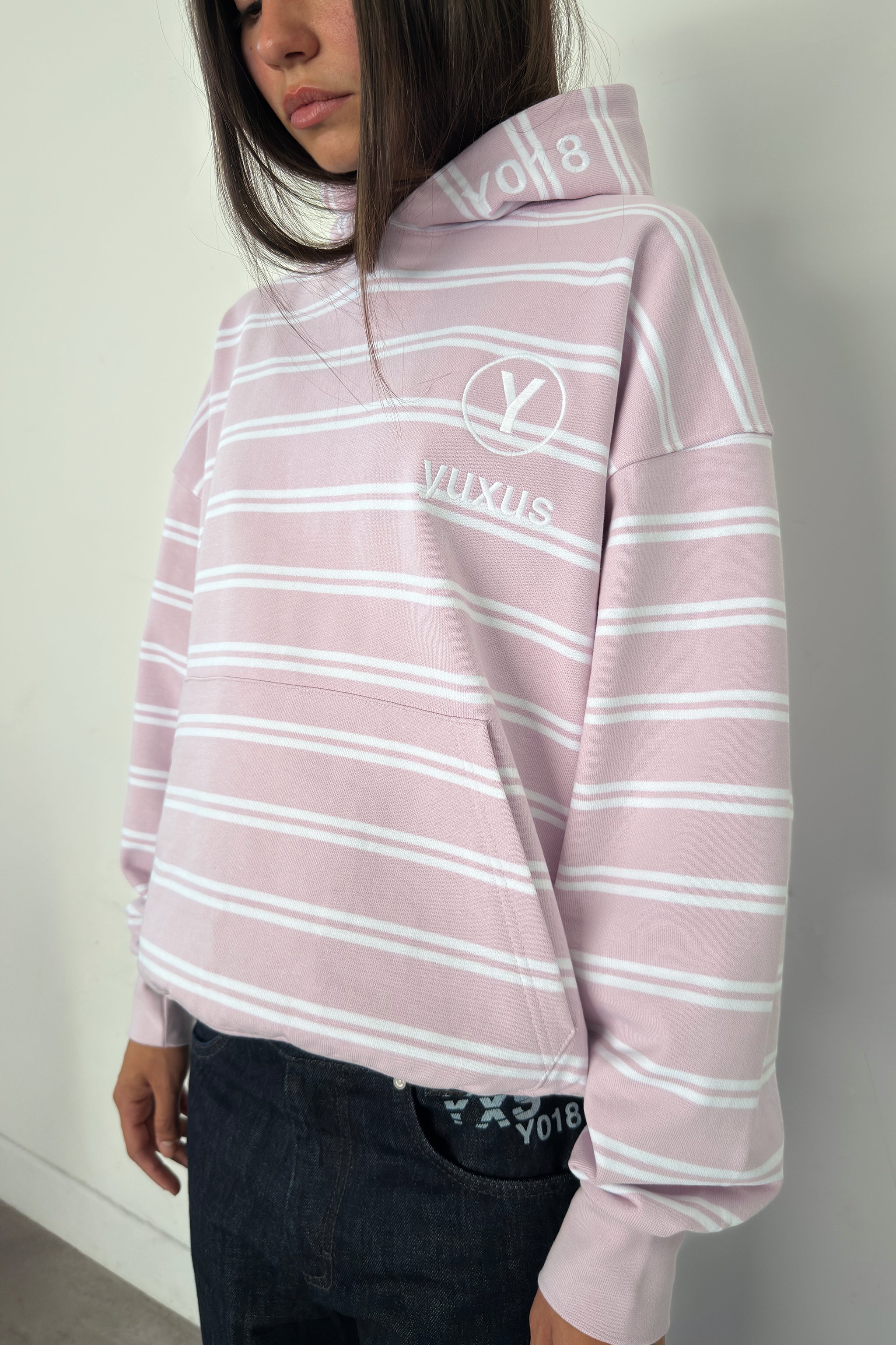 SKIN LOWERCASE HOODIE PINK