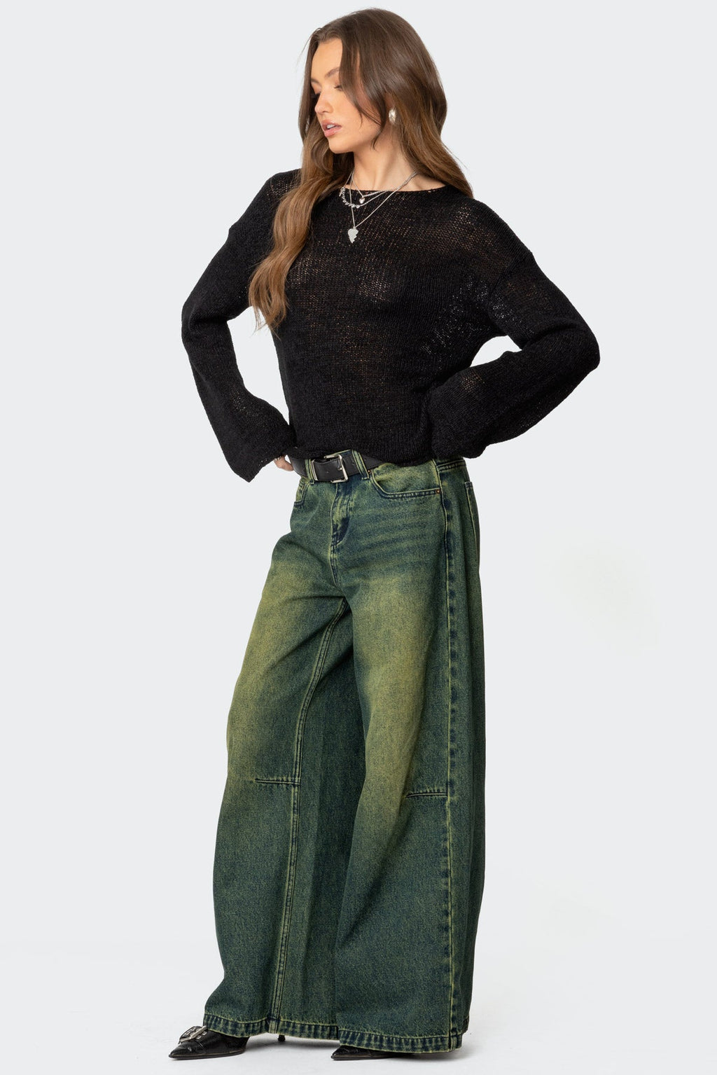 Shawn Washed Low Rise Baggy Jeans