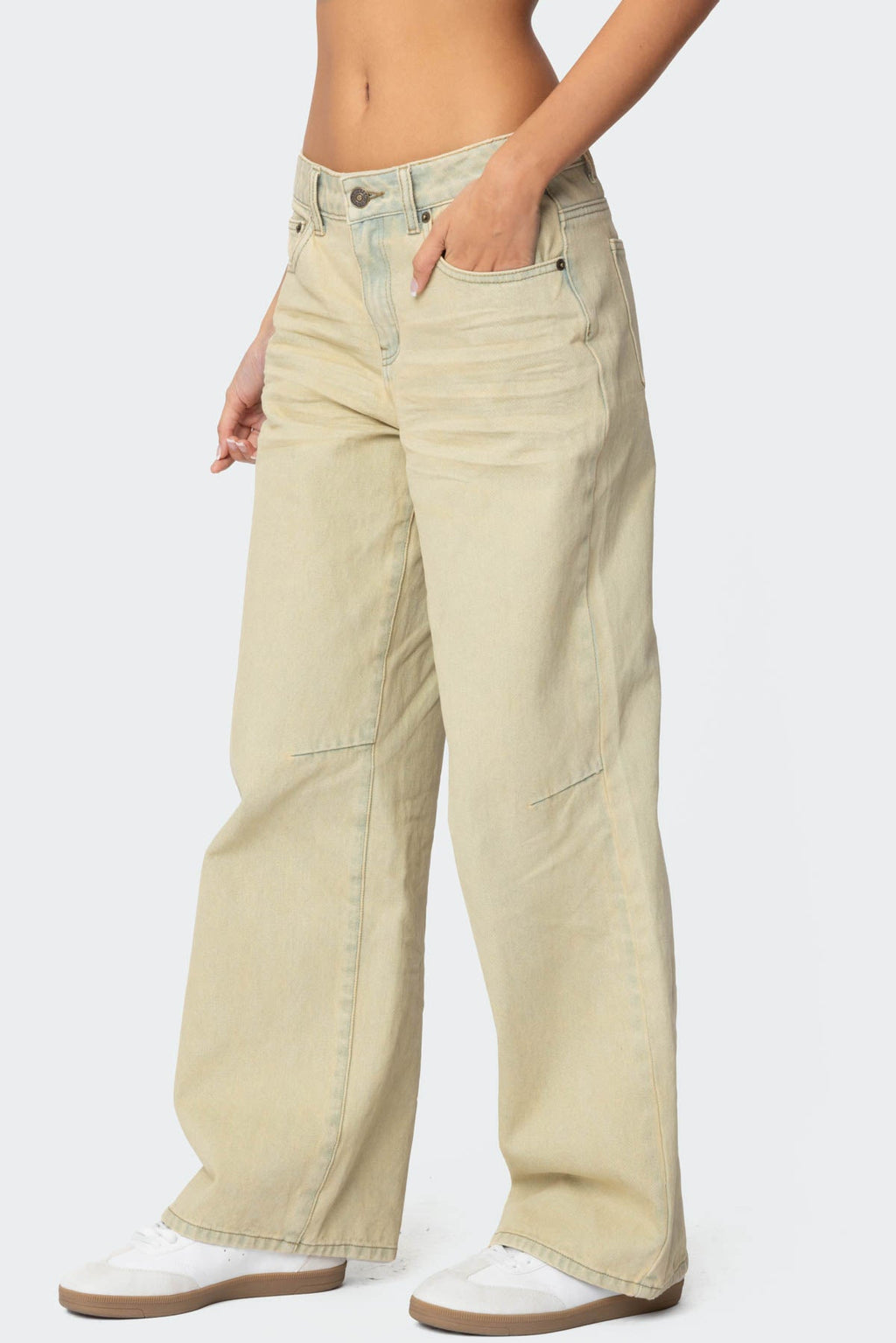 Low Rise Vintage Washed Baggy Jeans