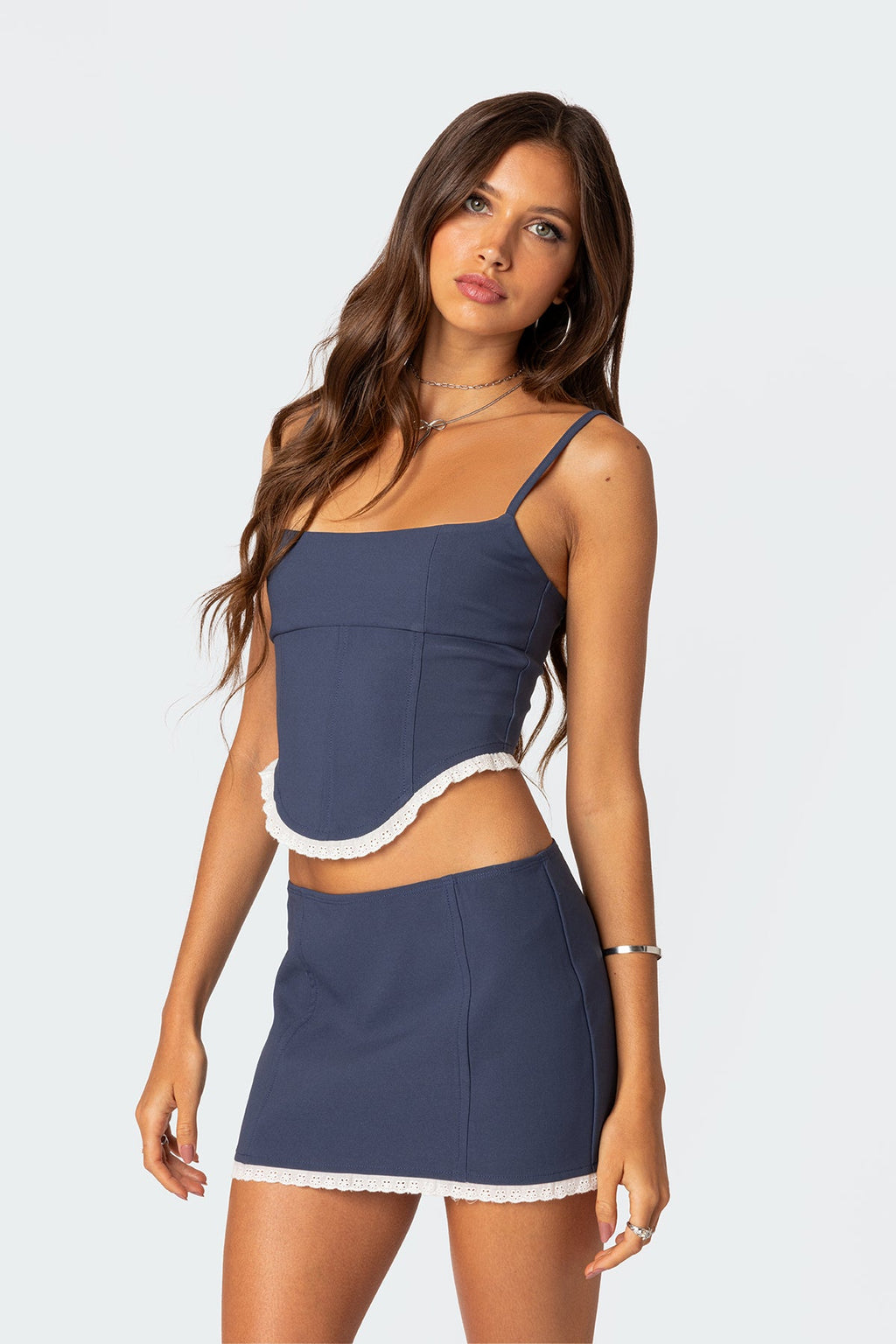 Thora Woven Lace Up Corset