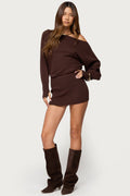 Eve Off Shoulder Knit Mini Dress